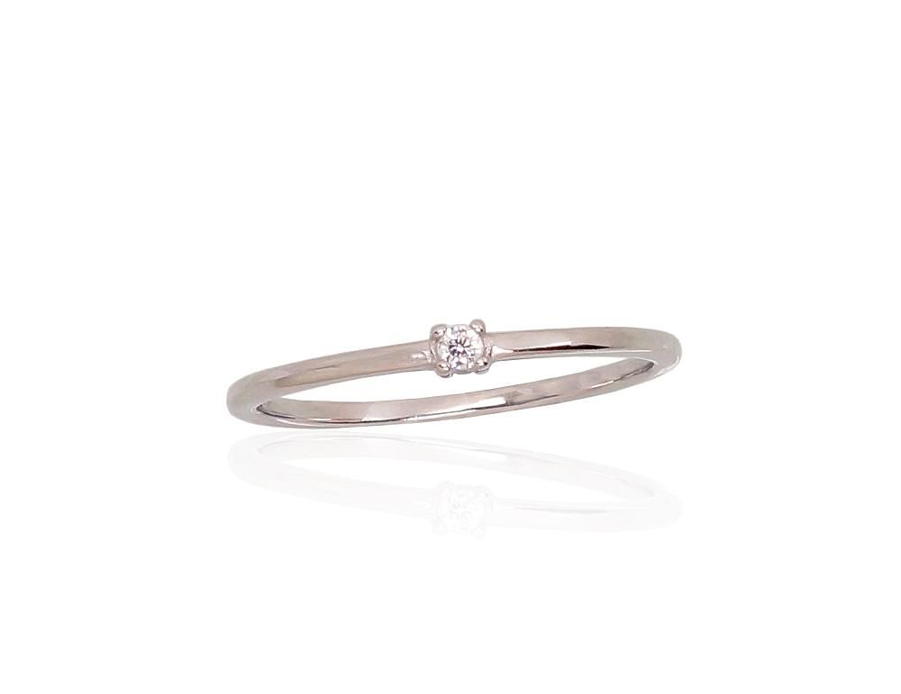 Engagement Silver Ring A2101717PRhGrCZ