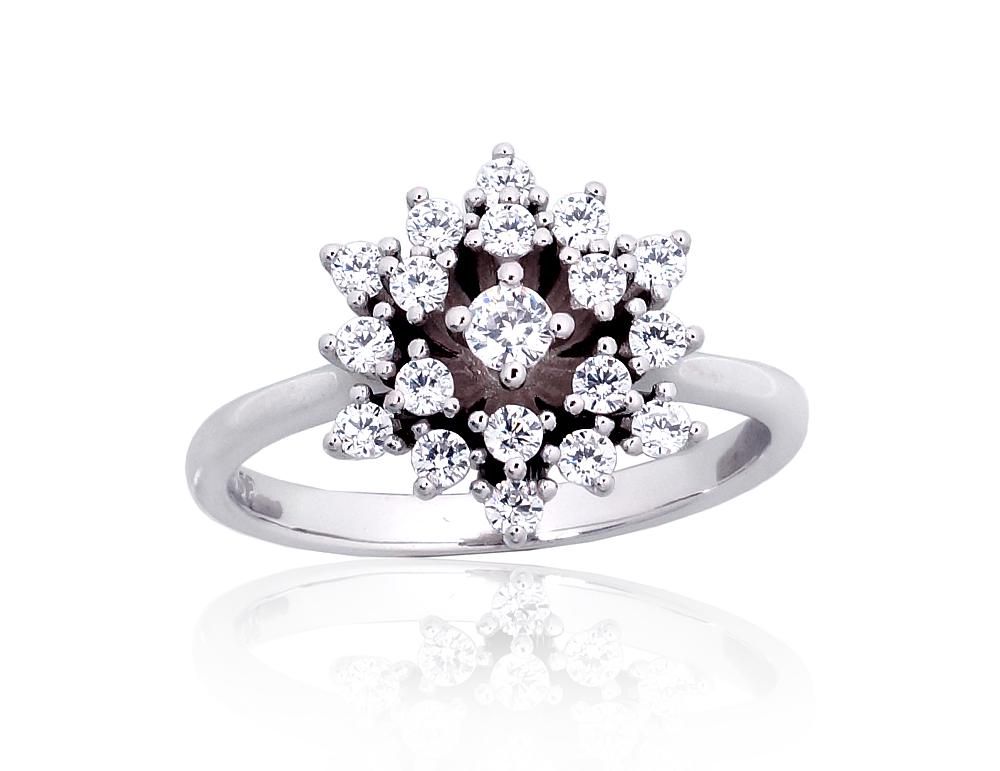 Silver Ring A2101858PRhGrCZ