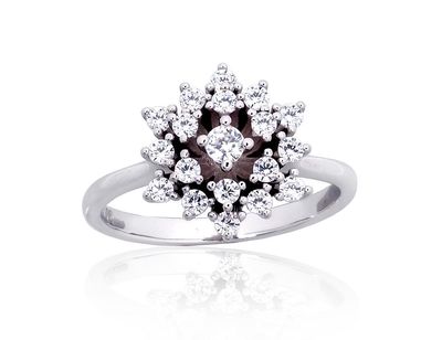 Silver Ring A2101858PRhGrCZ Silver Ring A2101858PRhGrCZ