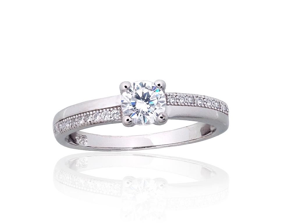 Engagement Silver Ring A2101852PRhGrCZ