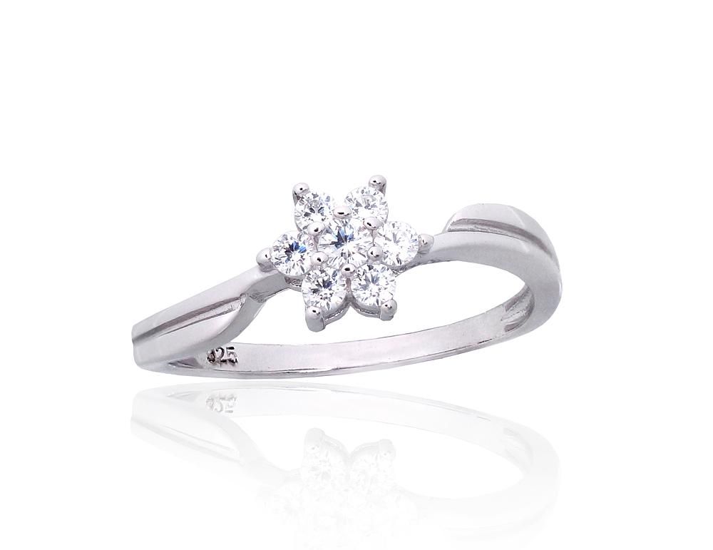 Silver Ring A2101857PRhGrCZ