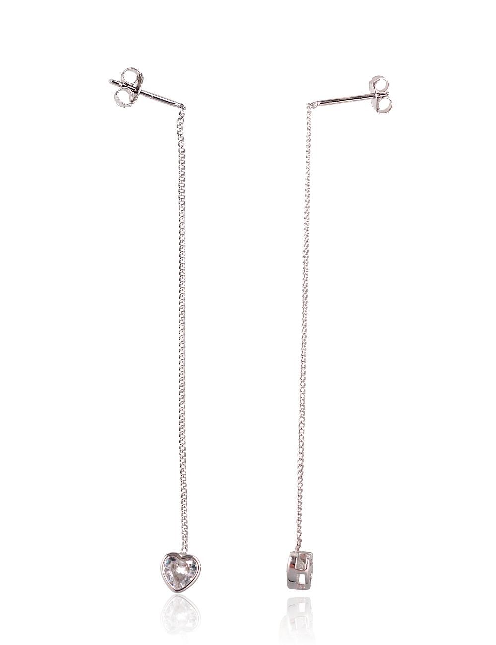 Silver earrings A2203746PRhGrCZ