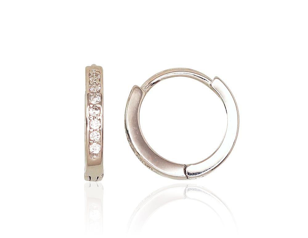 Silver Earrings Rinkutės A2203125PRhGrCZ