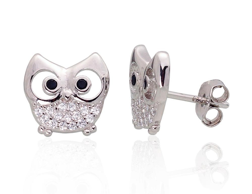 Silver Earrings A2203478PRhGrCZCZBK