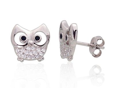 Silver Earrings A2203478PRhGrCZCZBK