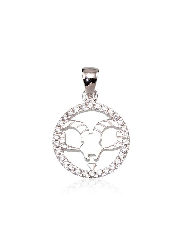 Silberner Sternzeichen-Widder A2300383PRhGrCZ