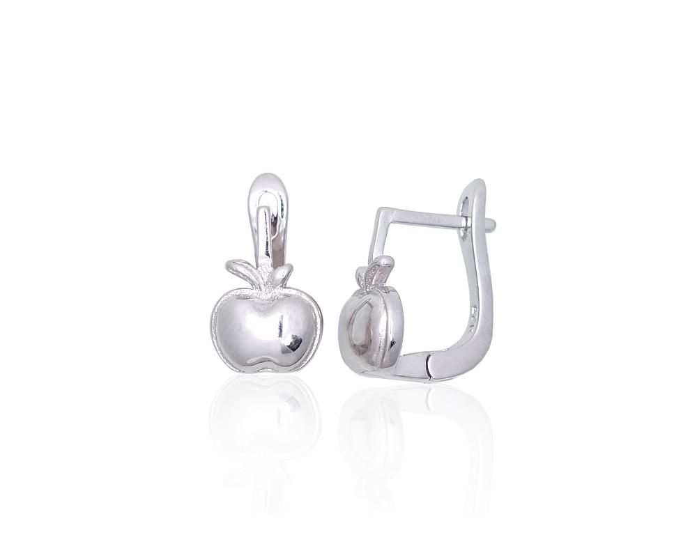 Silver Earrings with English Clasp A2203857PRhGr