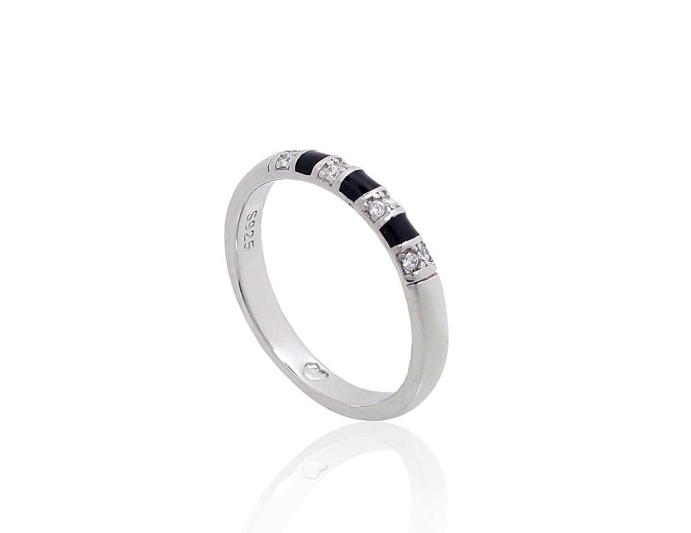 Silver Ring A2101843PRhGrCZMLBK