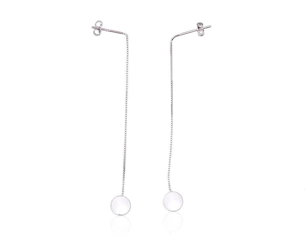 Silver earrings A2203831PRhGr