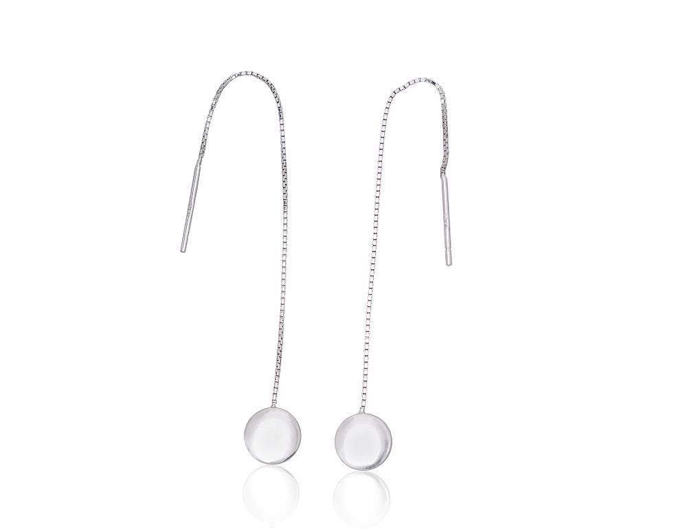 Silver earrings A2203831PRhGr