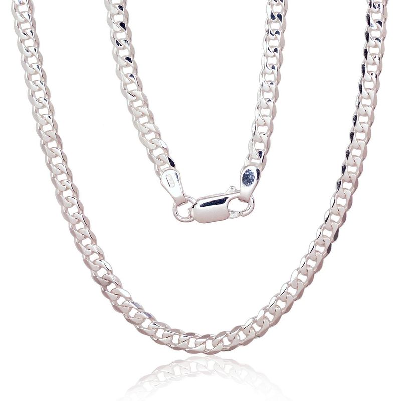 Men's Silver Chain Curb, Thickness: 4 mm A2400140