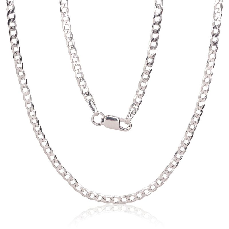 Men's Silver Chain Silver Chain Curb 2.5mm A2400073PRhGr