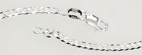 Men's Silver Chain Curb, Thickness: 2.5mmA2400073
