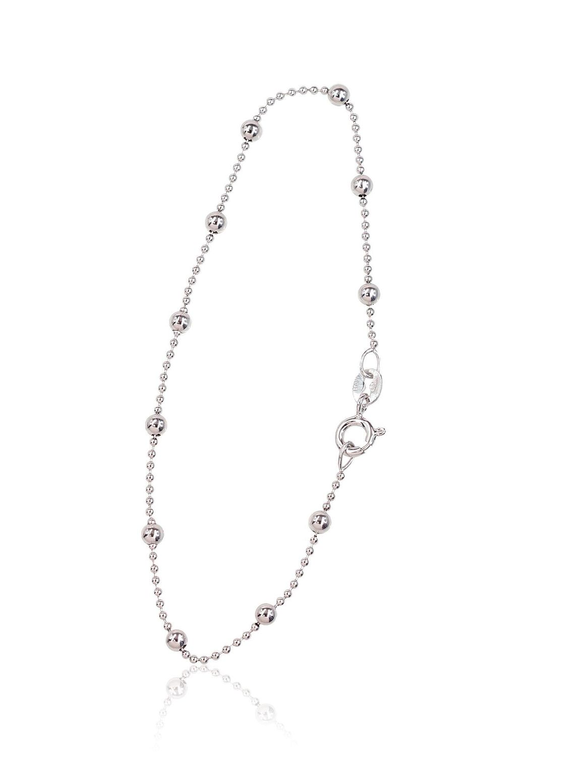 Silver Bracelet Bracelets: Bead, Bracelet Thickness: 1-3mm