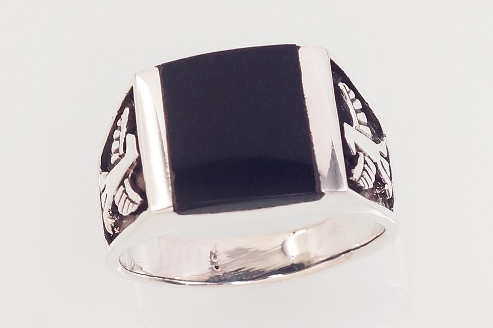 Men's Silver Ring A2101587POxBkON