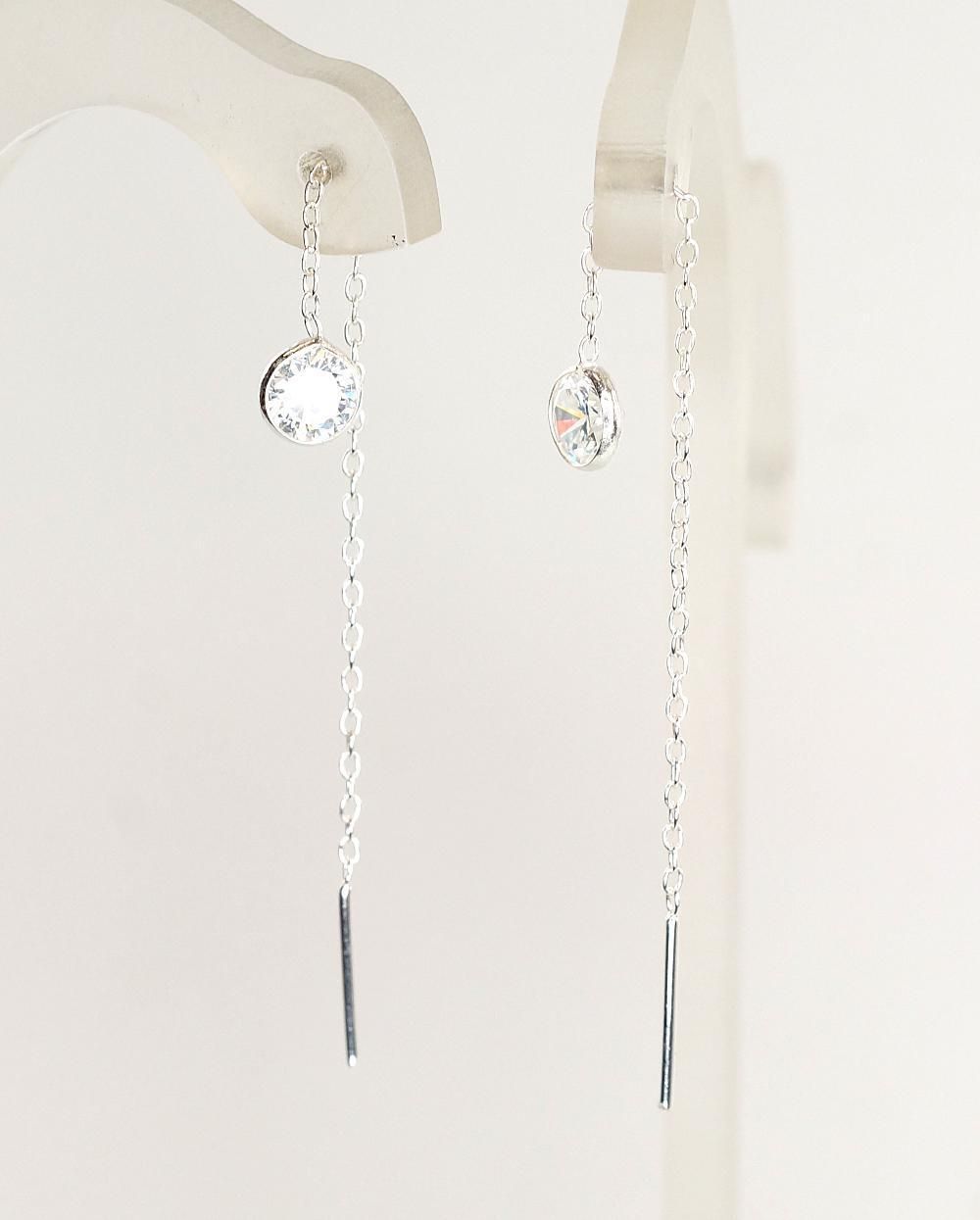 Silver earrings A2202724CZ