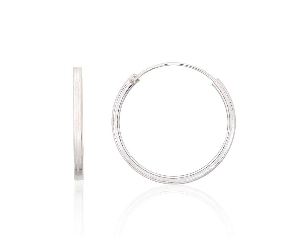 Silver Earrings Rinkutės - Round Earrings A2203965