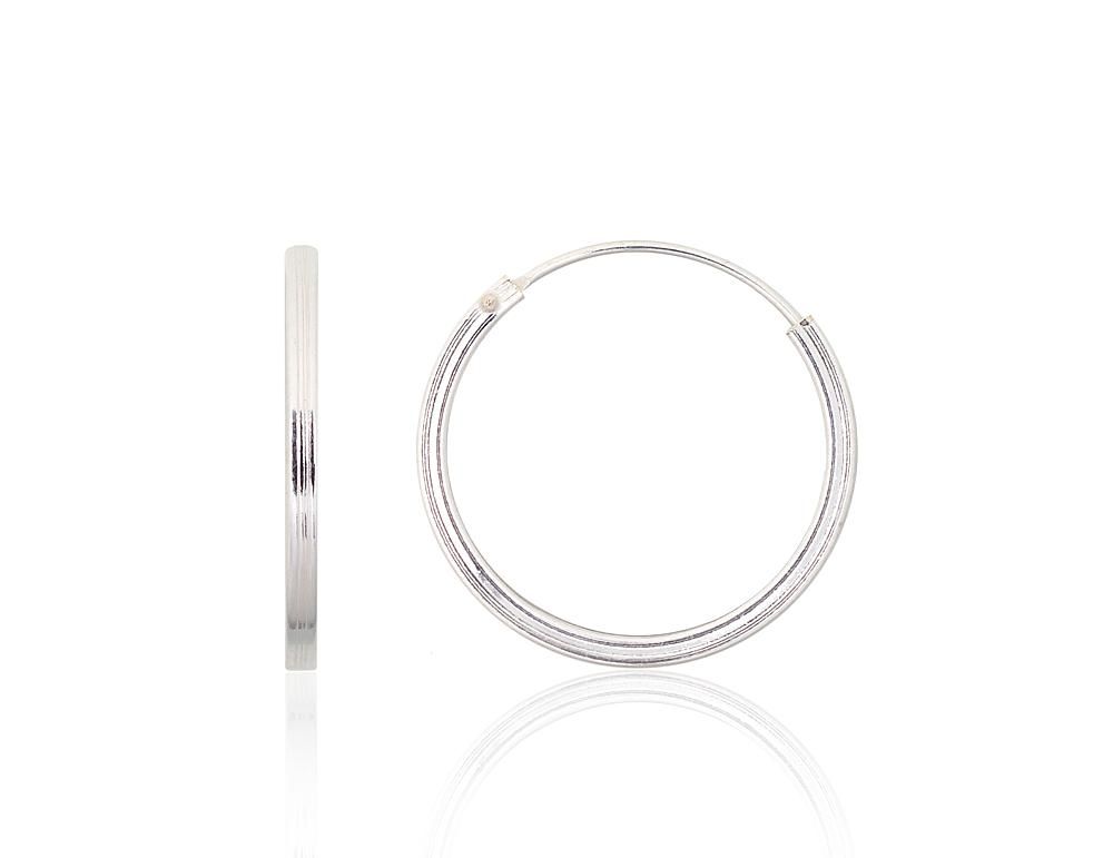 Silberne Creolen, runde Ohrringe für Damen, große Creolen, Preis 65 €