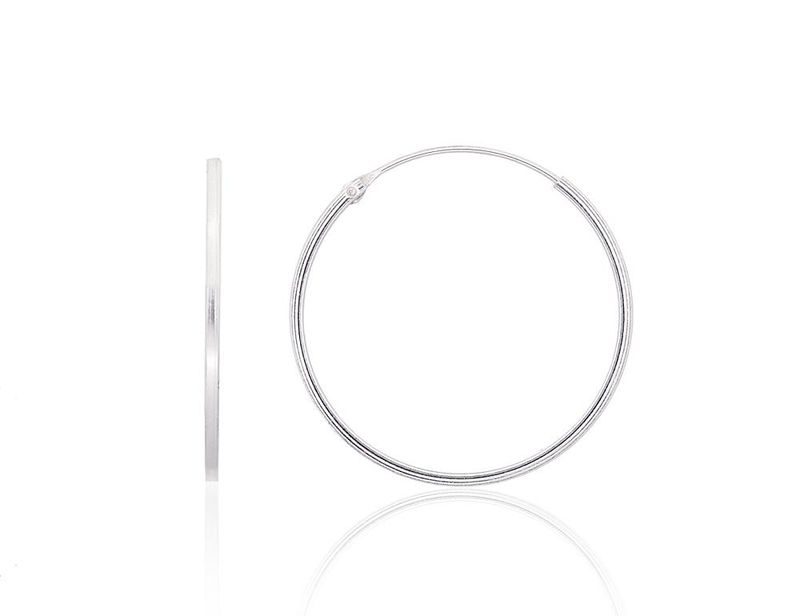 Silver Earrings Rinkutės - Round Earrings A2203950