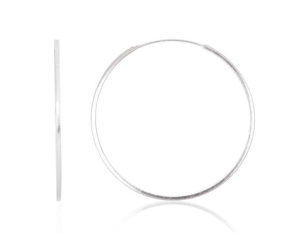 Silberne Creolen, runde Ohrringe für Damen, große Creolen, Preis 65 €