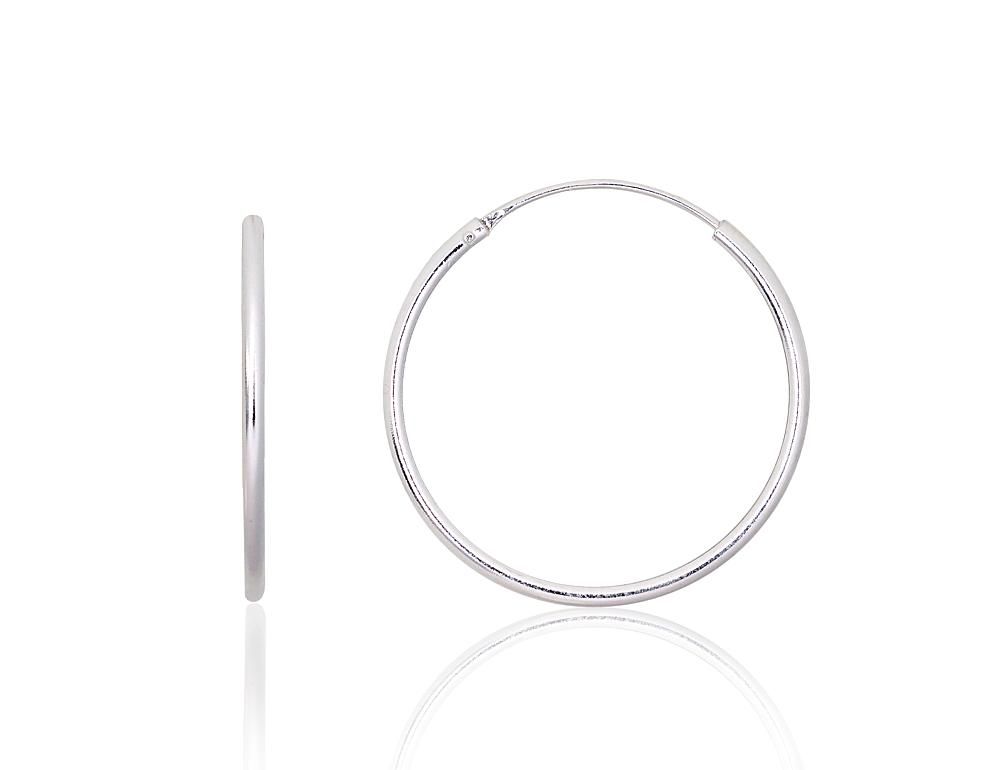 Silver Earrings Rinkutės - Round Earrings A2203899