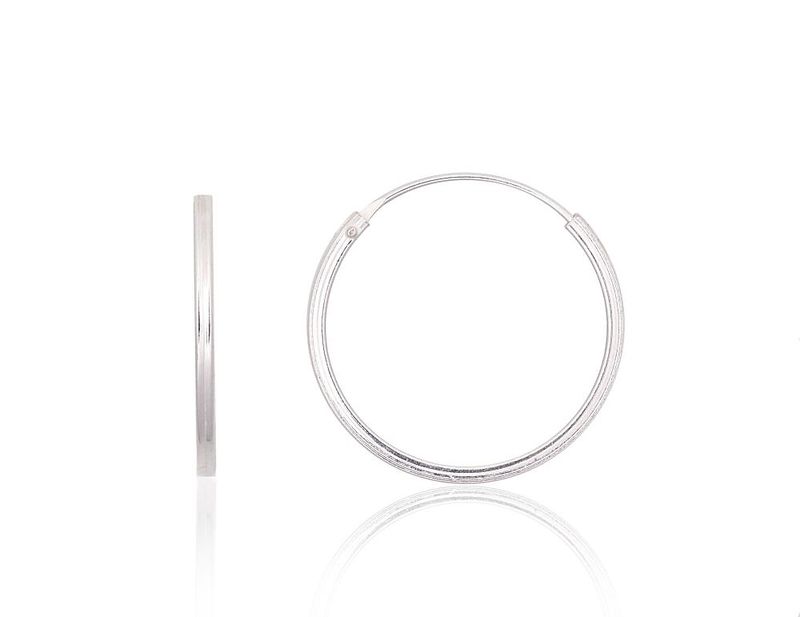 Silver Earrings Rinkutės - Round Earrings A2203947