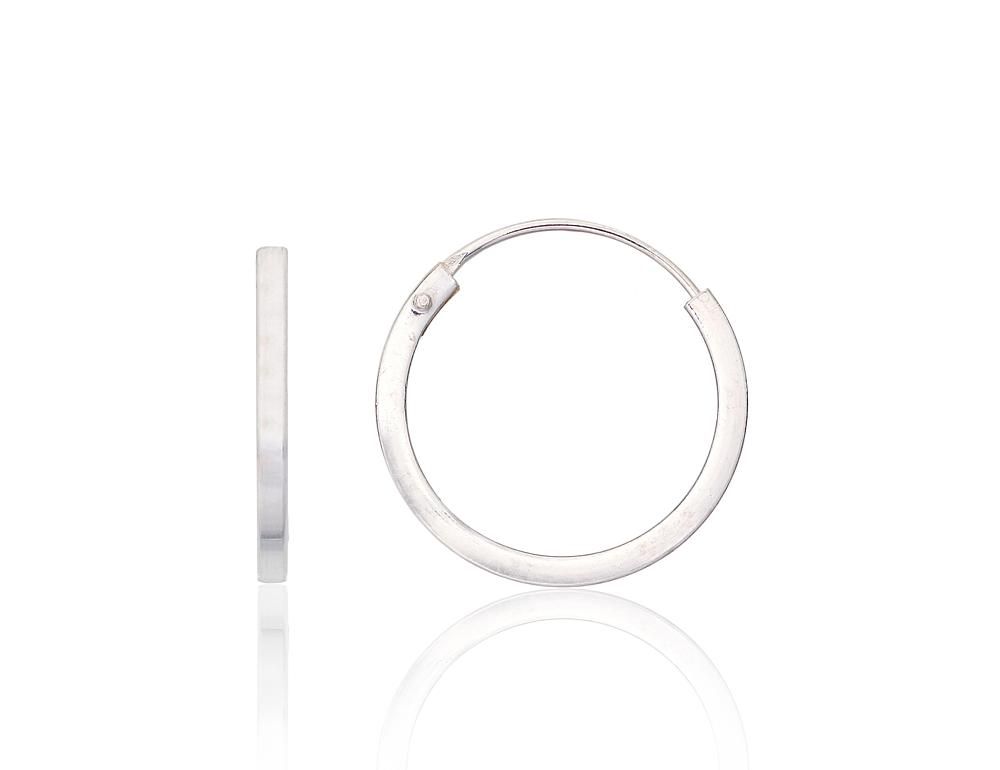 Silberne Creolen, runde Ohrringe für Damen, große Creolen, Preis 65 €