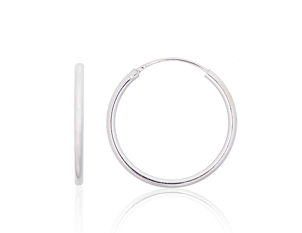 Silver Earrings Rinkutės - Round Earrings A2203916