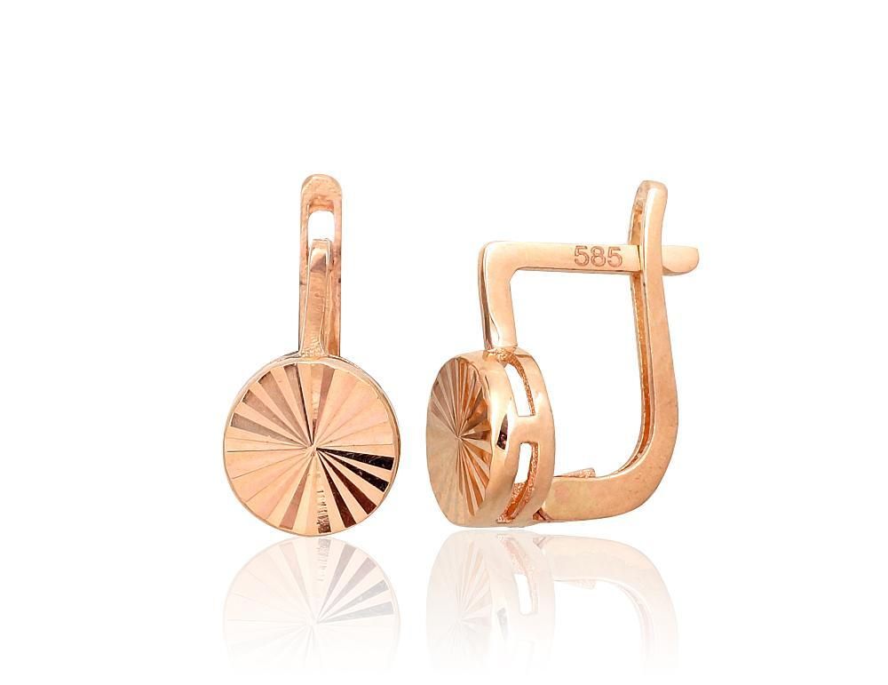 Gold earrings with Lever backs A1201508AuR