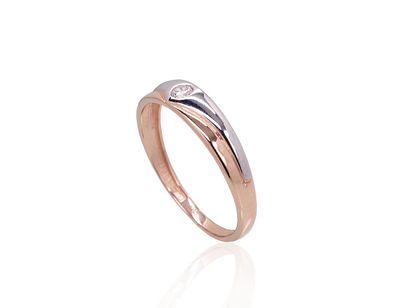Verlobungsringe für Damen, mit Öse, Zirkonia, Metall Gold, 585, Modell 1100909(Au-R+P…