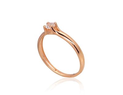Verlobungsringe für Damen, mit Öse, Zirkonia, Metall Gold 585, Modell 1100954(Au-R)_…
