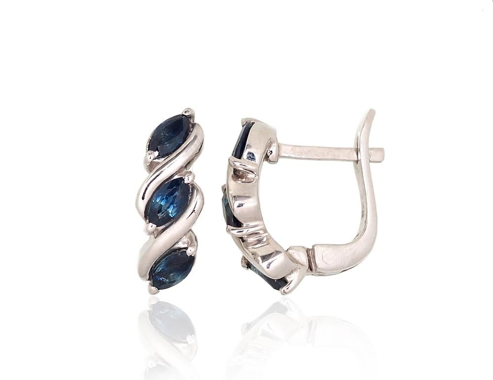 Stilvolle Silberohrringe A2204023PRhGrSA