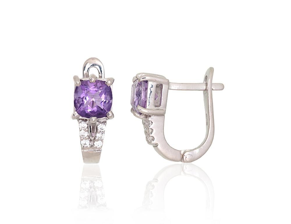 Stylish Silver Earrings A2204074PRhGrCZAM