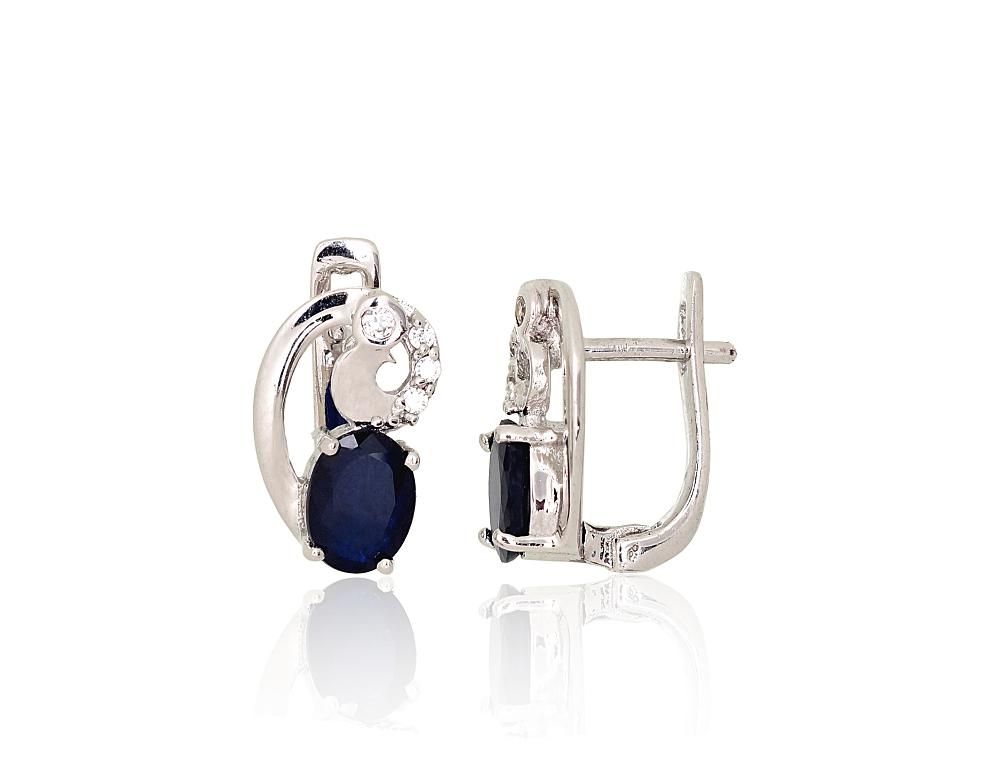 Stylish Silver Earrings A2204045PRhGrCZSA