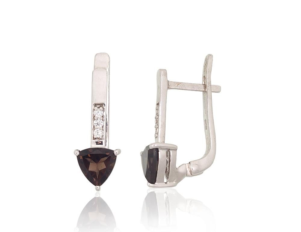 Stylish Silver Earrings A2204058PRhGrCZKZSM