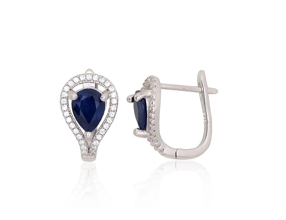 Stylish Silver Earrings A2204032PRhGrCZSA