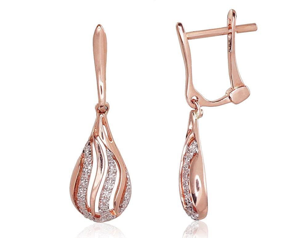 Gold earrings with Lever backs A1200332AuRPRhWDI