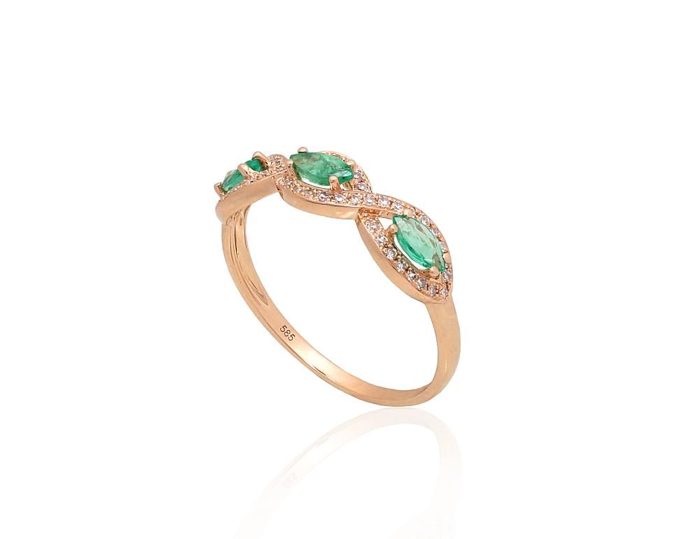 With Gemstone Gold Ring A1101174AuRDIEM
