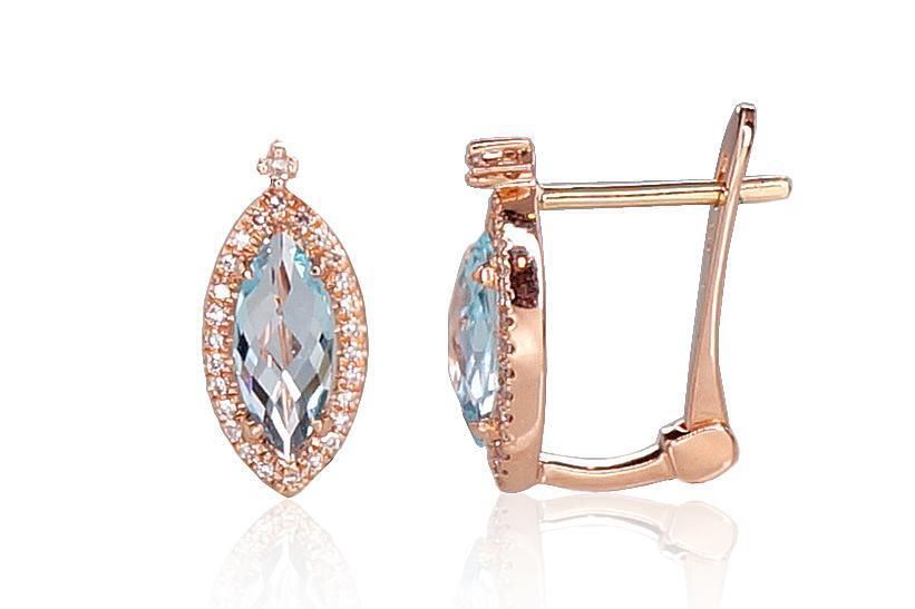 Gold earrings with Lever backs A1200521AuRDITZLB