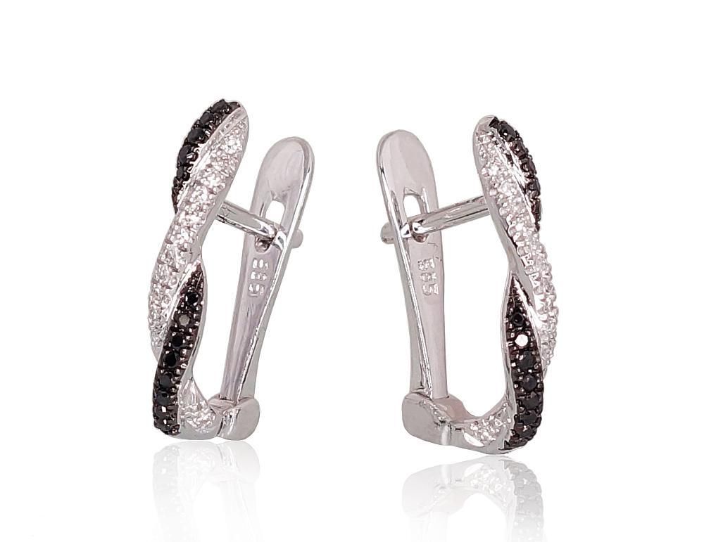 Gold earrings with Lever backs A1200273AuWPRhBkDIDIBk