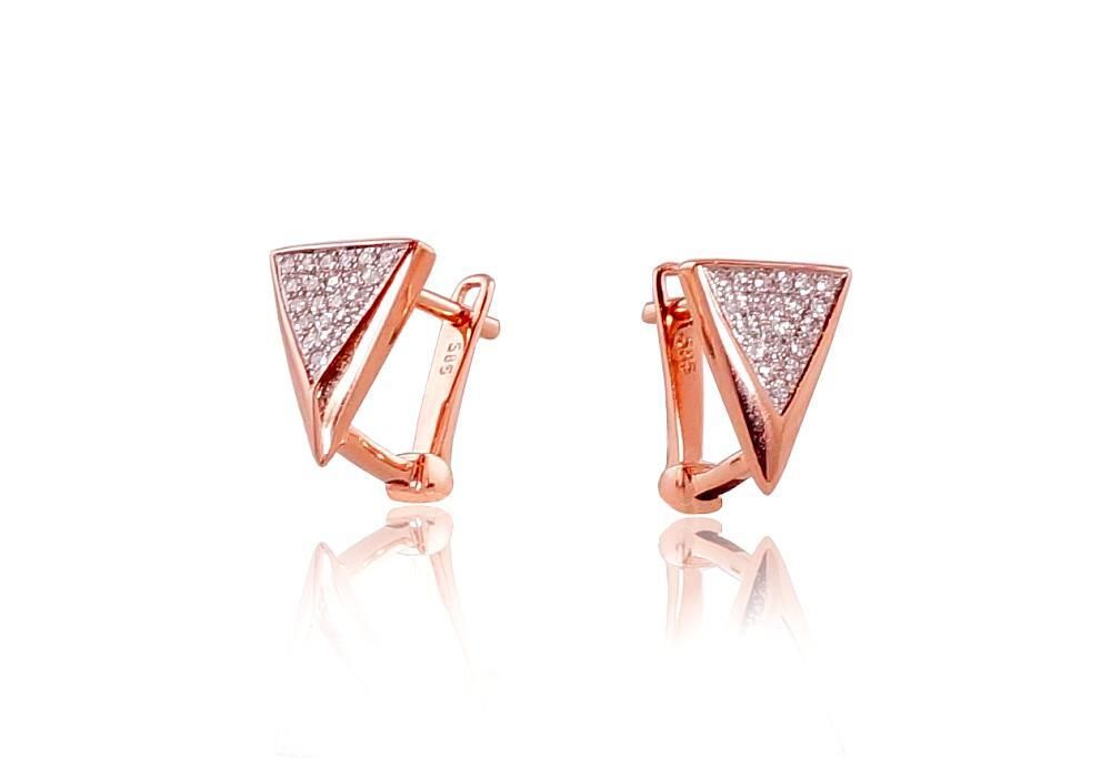 Gold earrings with Lever backs A1200793AuRPRhWDI