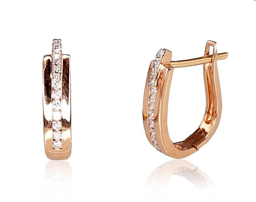 Gold earrings with Lever backs A1200386AuRPRhWDI