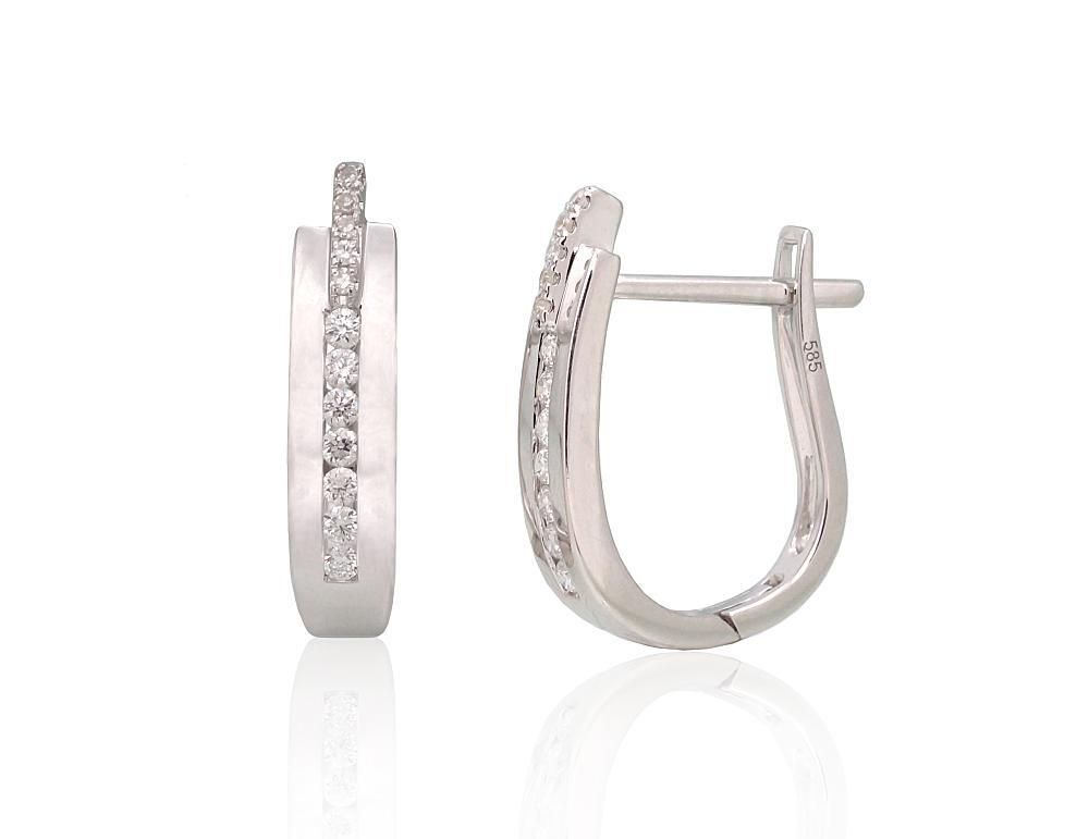 Gold earrings with Lever backs A1200386AuWDI