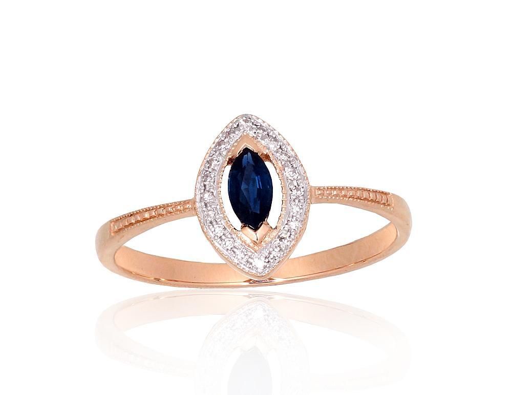 With Gemstone Gold Ring A1101172AuRPRhWDISA