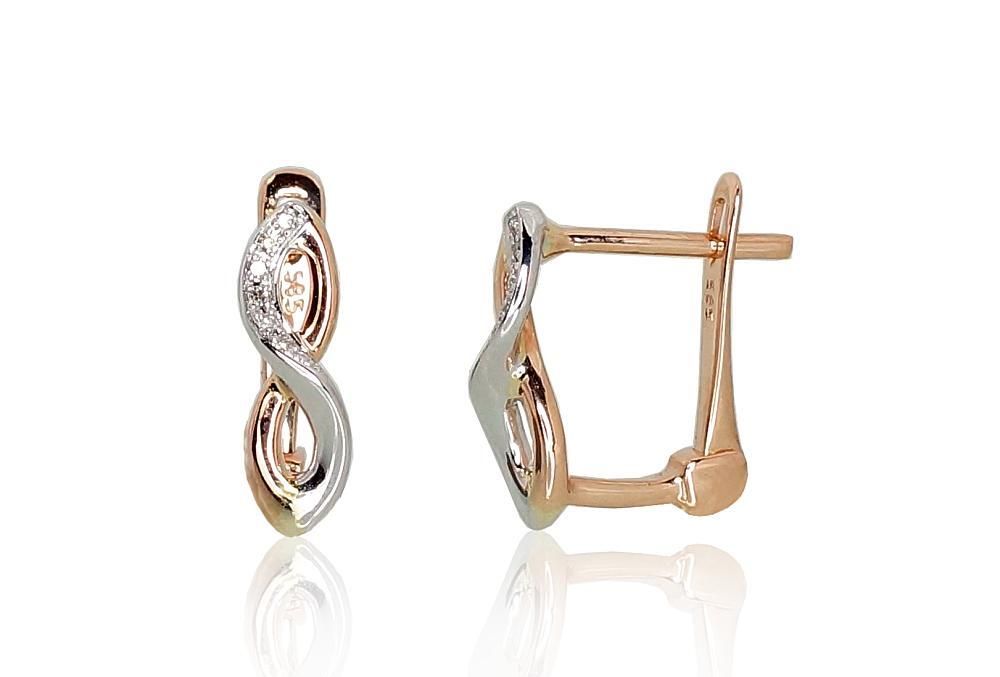 Gold Diamond Earrings A1200967AuRAuWDI