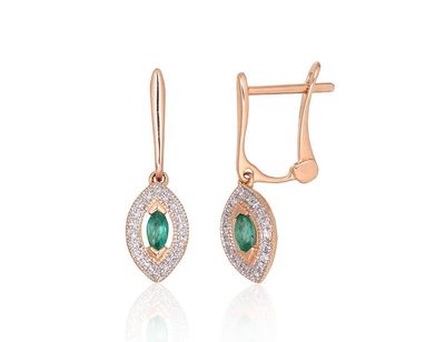 Gold earrings with Lever backs A1201671AuRPRhWDIEM
