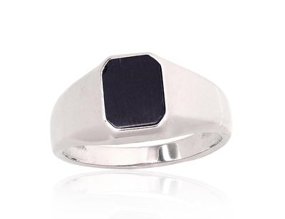 Men's Silver Ring A2101928PRhGrON Men's Silver Ring A2101928PRhGrON