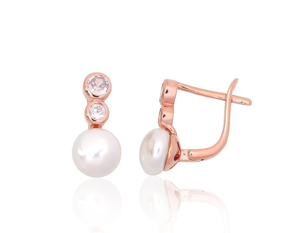 Lever backs silver earrings A2204151PAuRCZPE