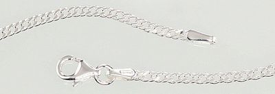 Men's Silver Chain, Diamond, thickness 2 mm, A2400079