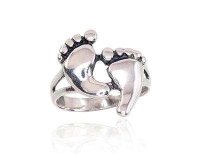 Silver Ring A2101659POxBk Silver Ring A2101659POxBk